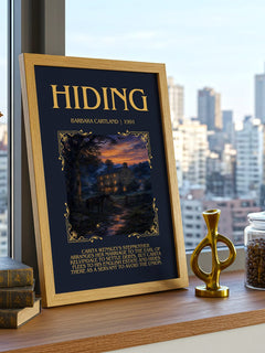 Hiding Minimalist Book Poster by Barbara Cartland – image 3