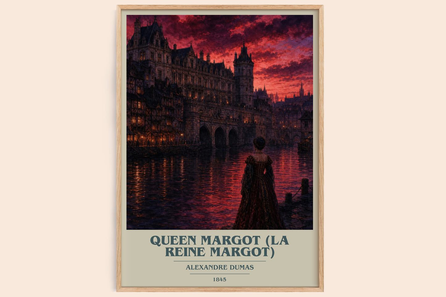 Queen Margot (La Reine Margot) Book Cover Poster by Alexandre Dumas