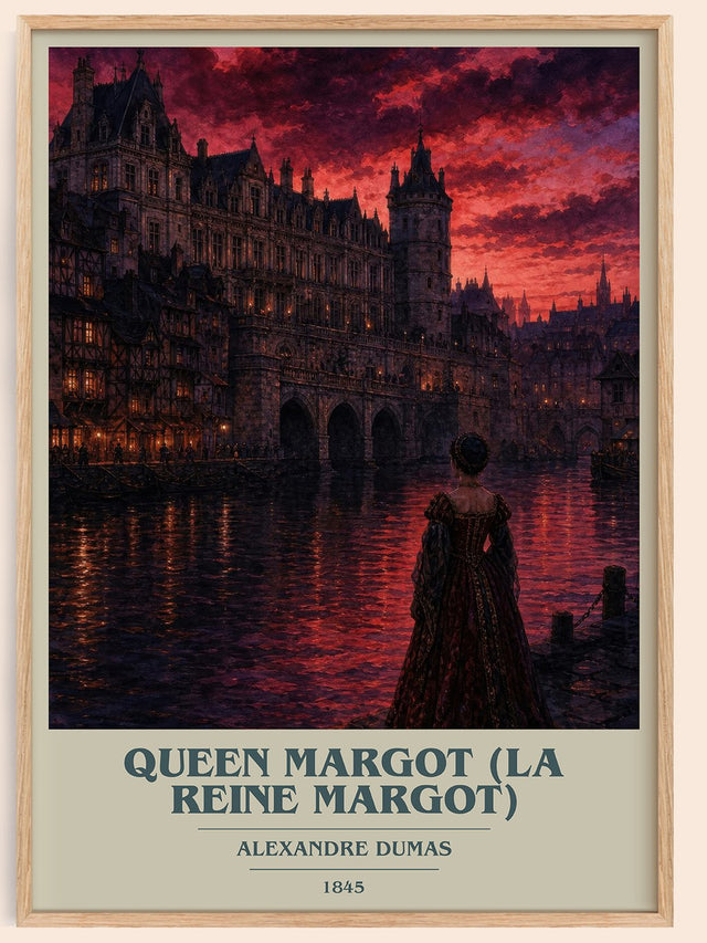 Queen Margot (La Reine Margot) Book Cover Poster by Alexandre Dumas