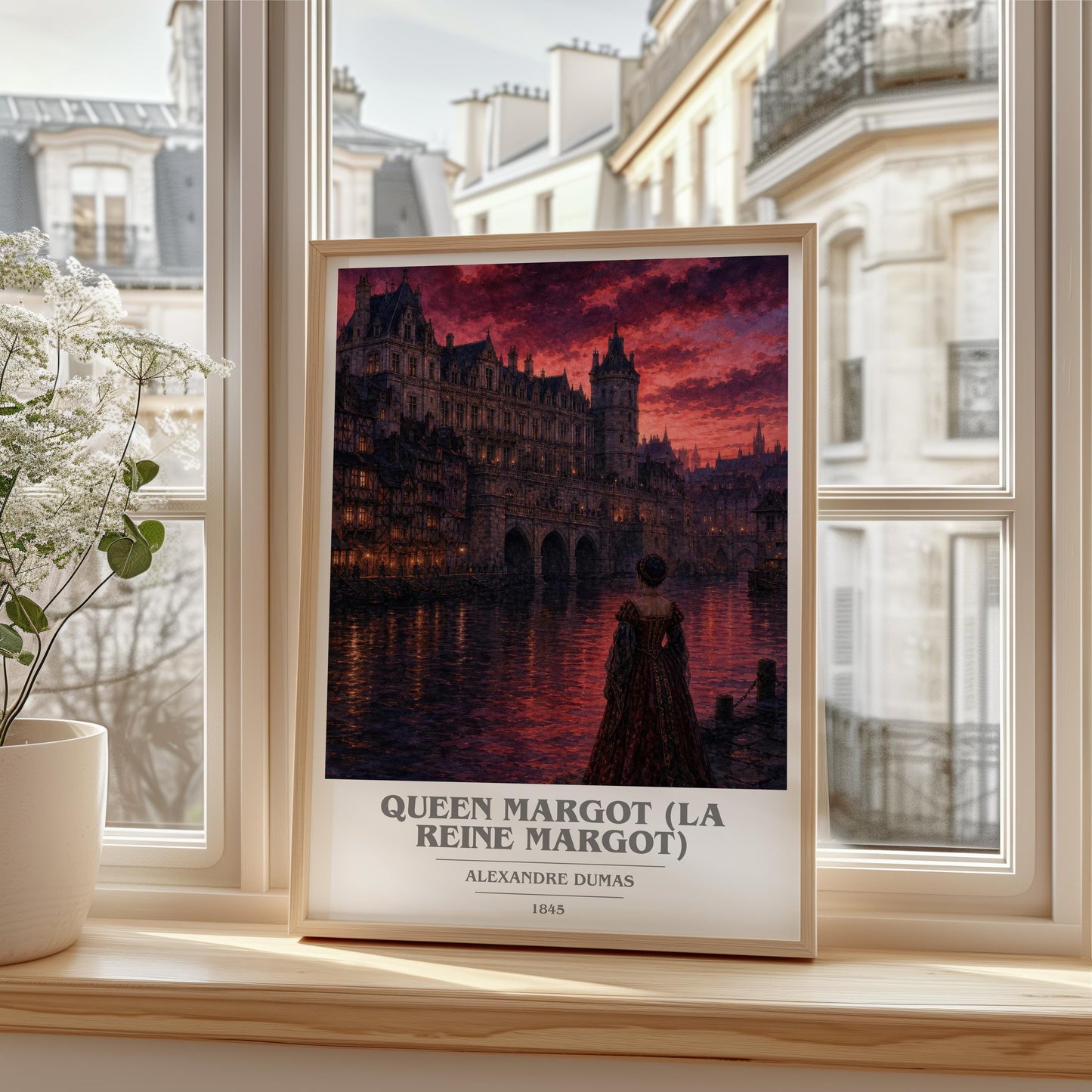 Queen Margot (La Reine Margot) Book Cover Poster by Alexandre Dumas
