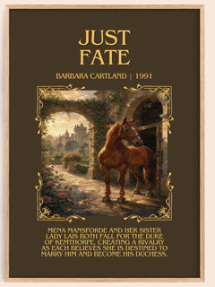 Just Fate Minimalist Book Poster by Barbara Cartland – image 1
