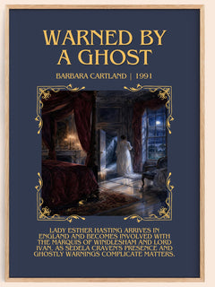 Warned By A Ghost Minimalist Book Poster by Barbara Cartland – image 1