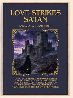 Love Strikes Satan Minimalist Book Poster by Barbara Cartland – image 1