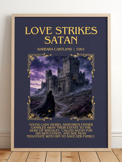 Love Strikes Satan Minimalist Book Poster by Barbara Cartland – image 2