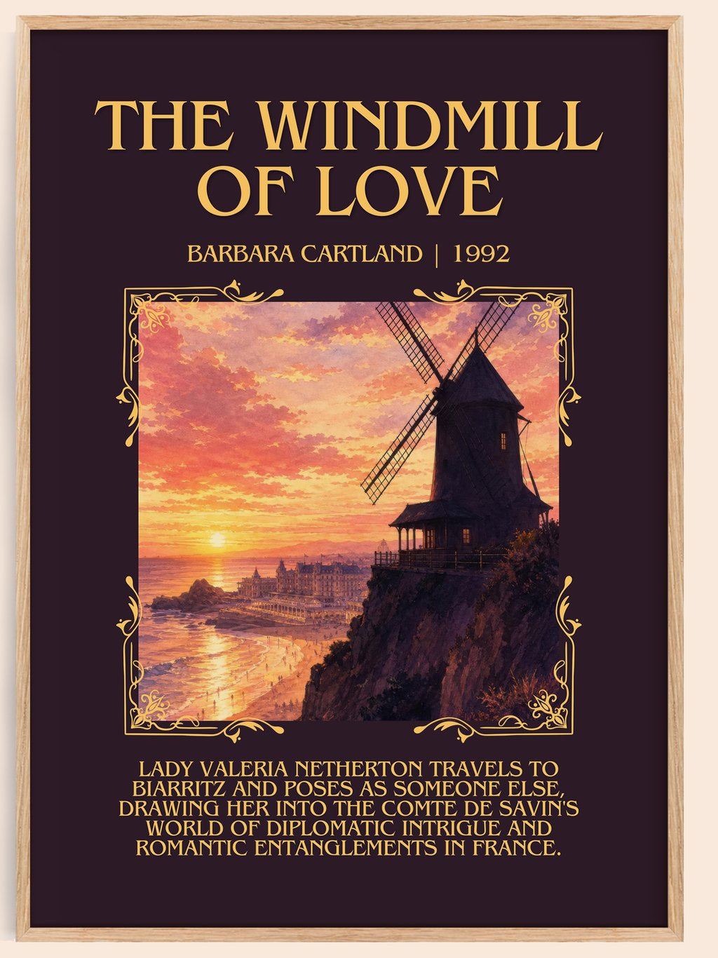 The Windmill Of Love Minimalist Book Poster by Barbara Cartland – book poster