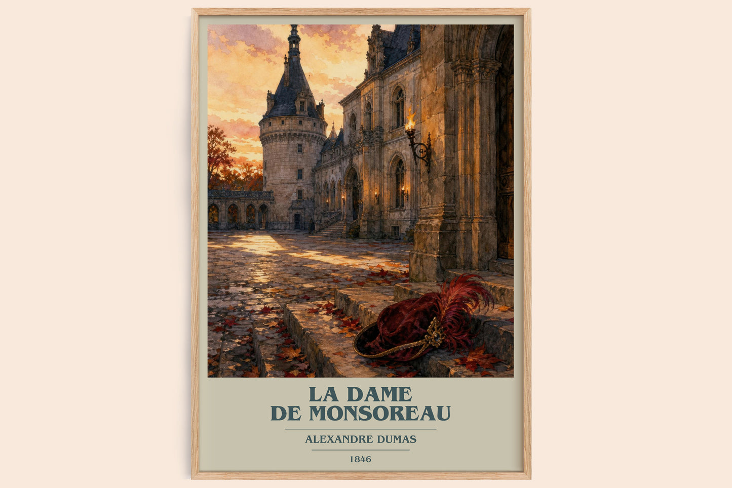 La Dame De Monsoreau Book Cover Poster by Alexandre Dumas