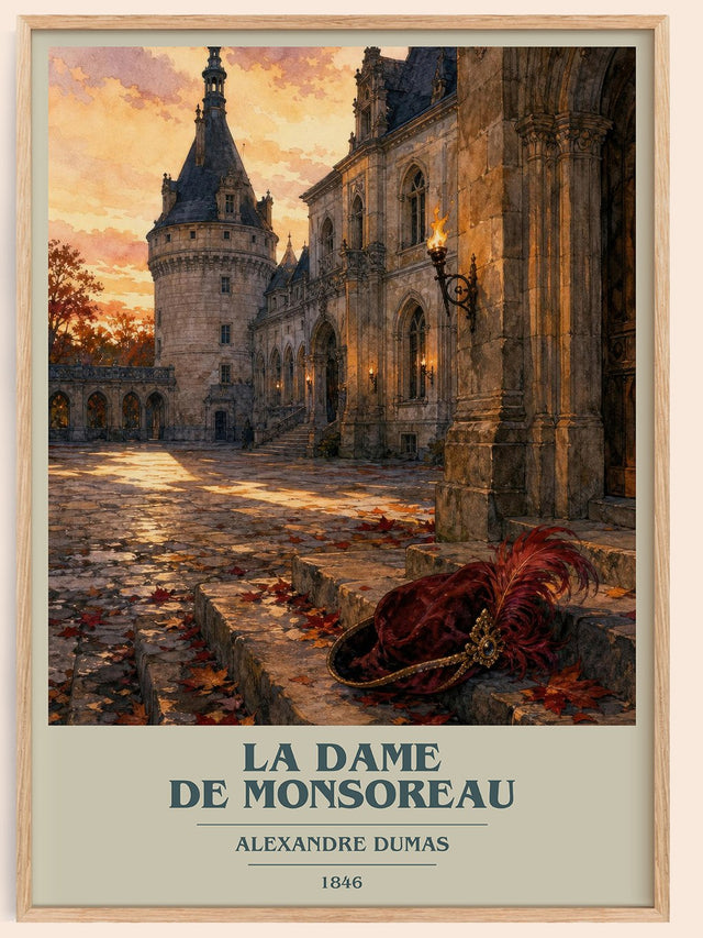 La Dame De Monsoreau Book Cover Poster by Alexandre Dumas