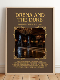 Drena And The Duke Minimalist Book Poster by Barbara Cartland – image 2