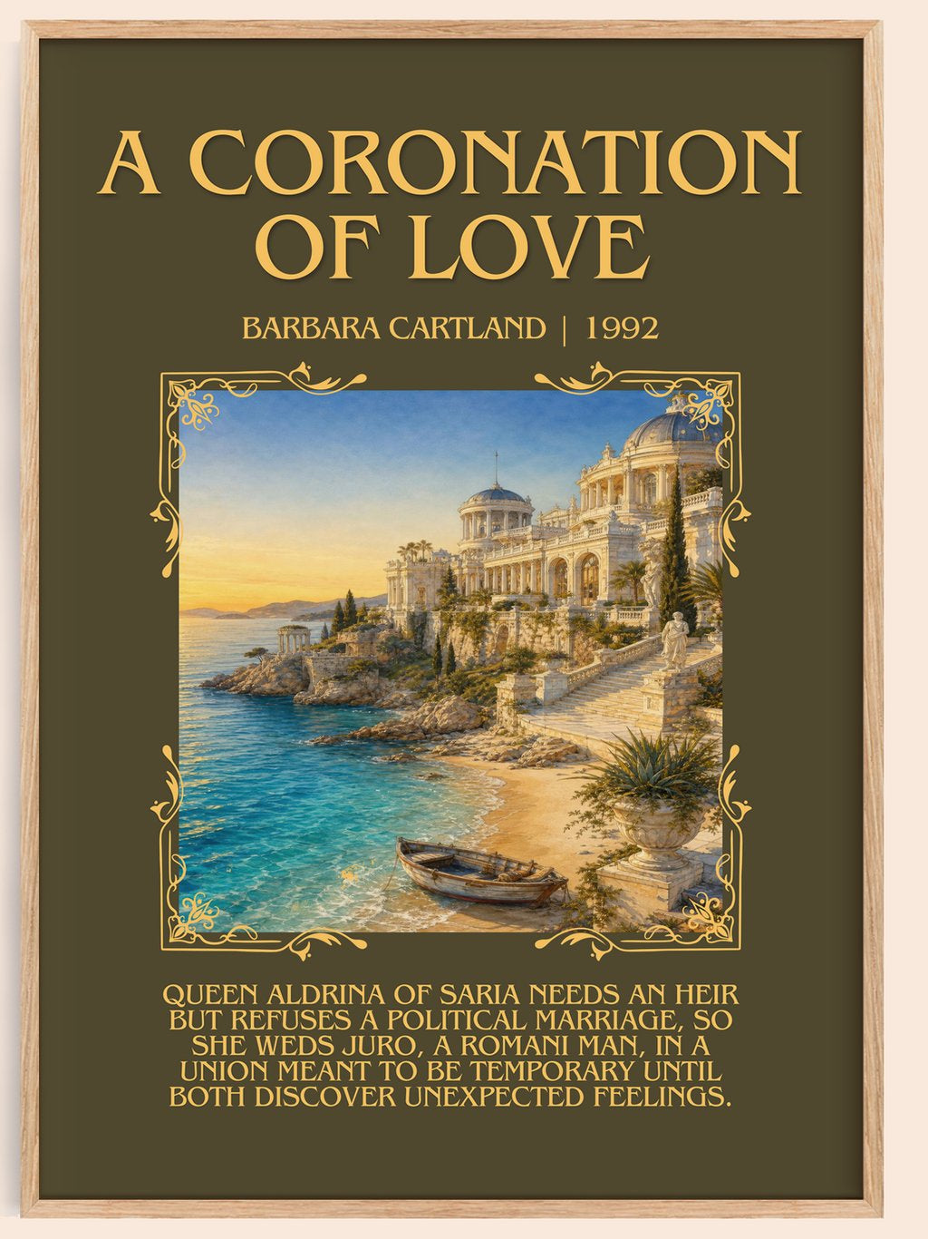 A Coronation Of Love Minimalist Book Poster by Barbara Cartland – book poster