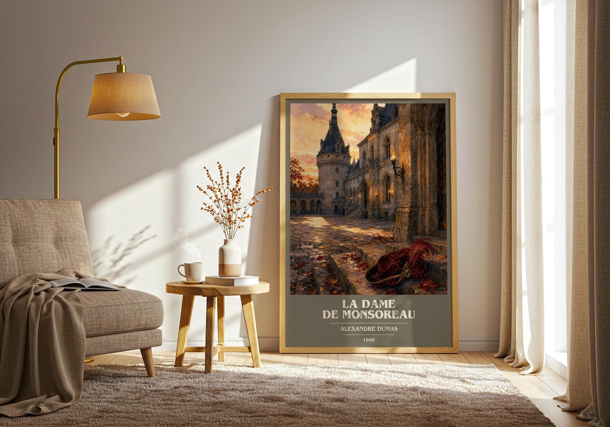 La Dame De Monsoreau Book Cover Poster by Alexandre Dumas