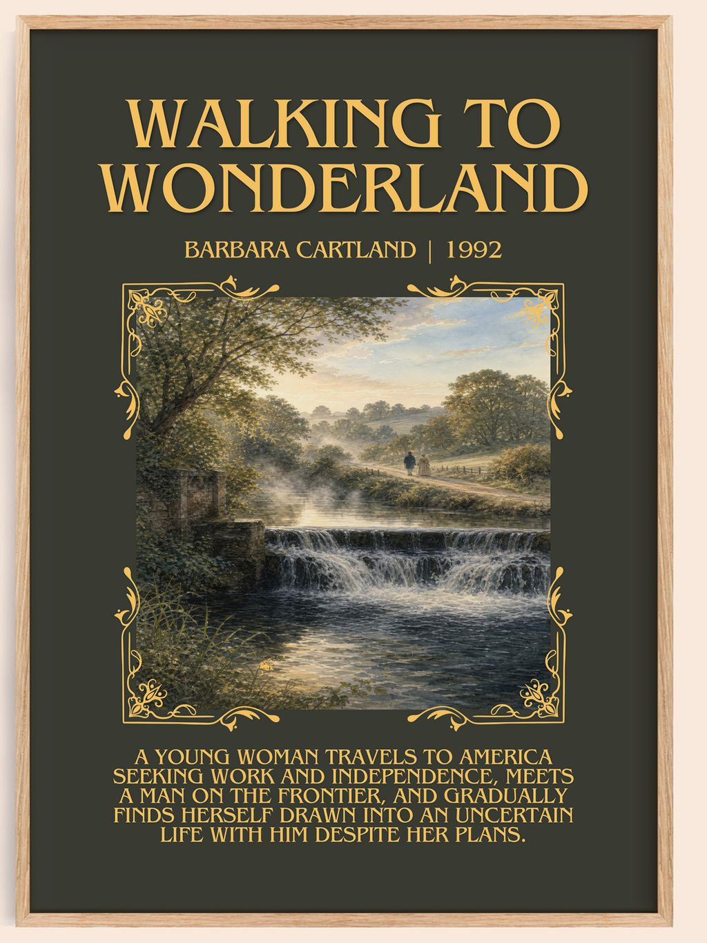 Walking To Wonderland Minimalist Book Poster by Barbara Cartland – book poster