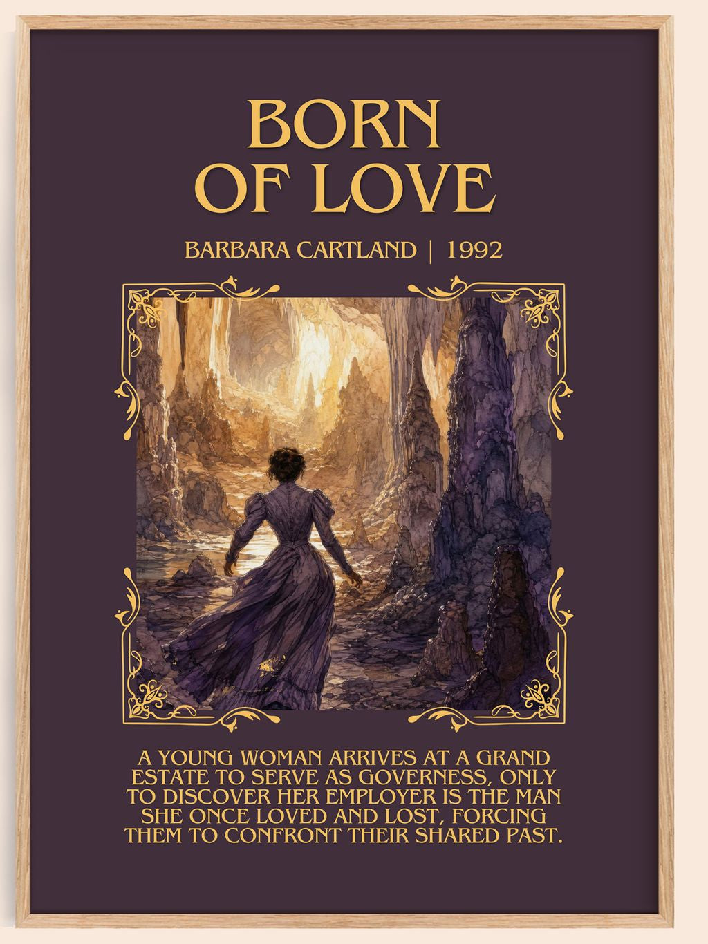 Born Of Love Minimalist Book Poster by Barbara Cartland – book poster