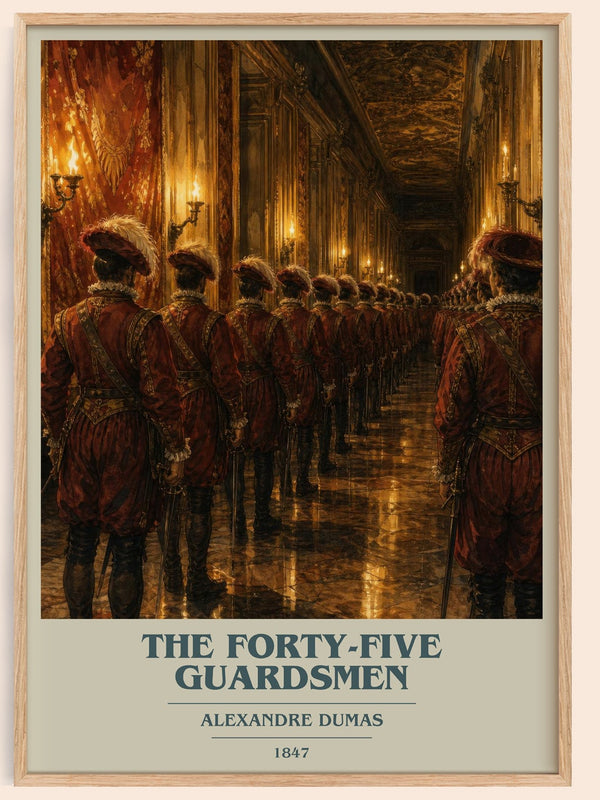 The Forty-Five Guardsmen Book Cover Poster by Alexandre Dumas