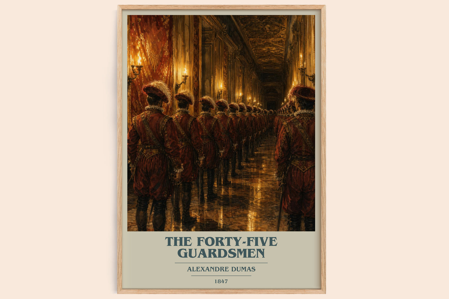 The Forty-Five Guardsmen Book Cover Poster by Alexandre Dumas