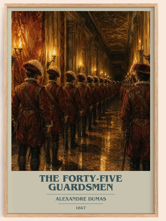The Forty-Five Guardsmen Book Cover Poster by Alexandre Dumas