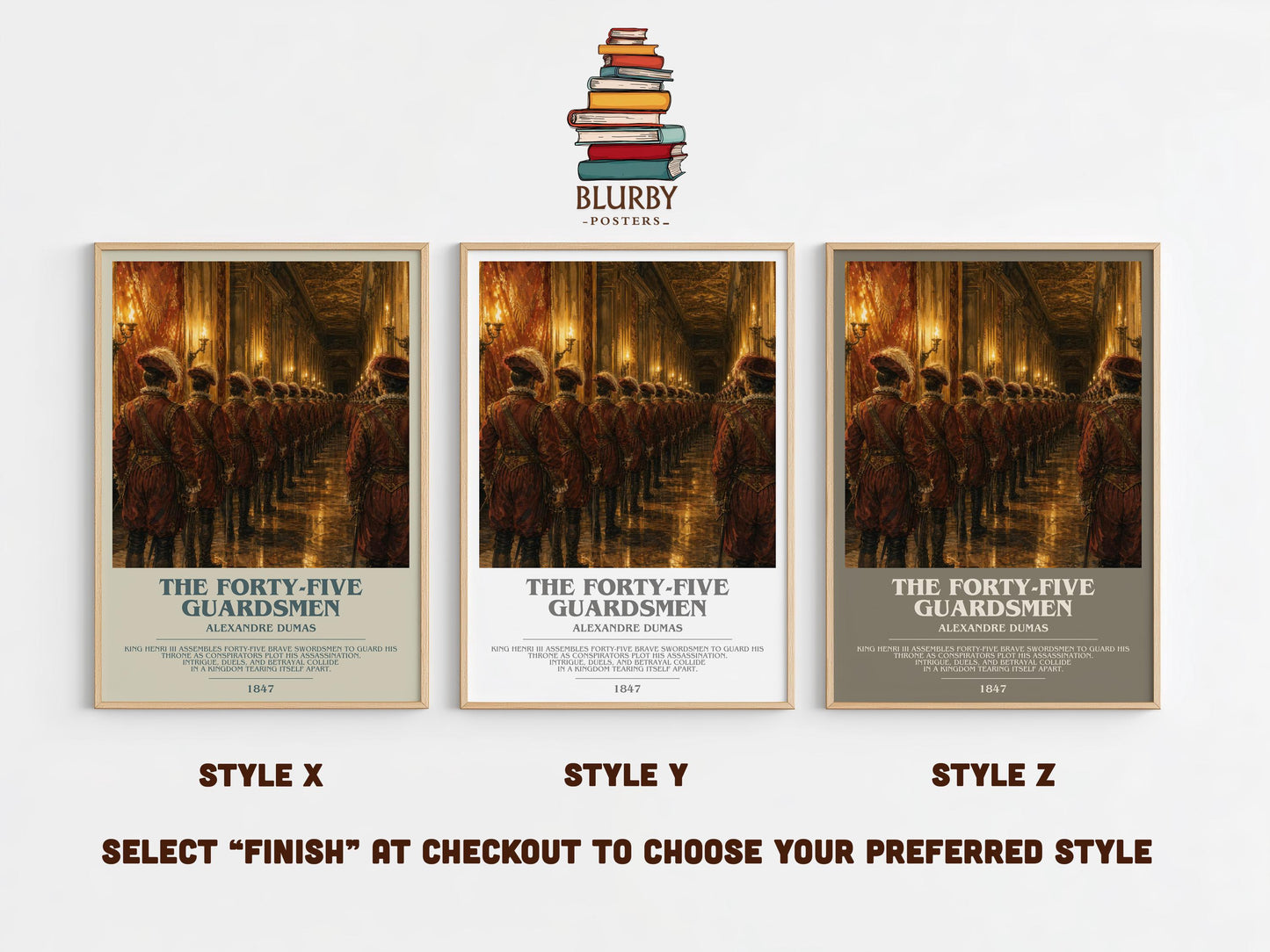 The Forty-Five Guardsmen Bookish Wall Art by Alexandre Dumas