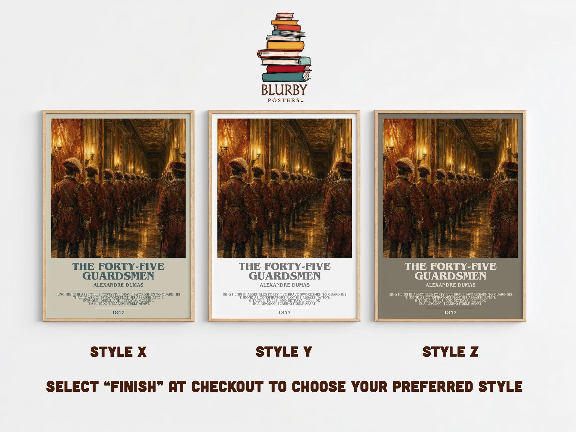 The Forty-Five Guardsmen Bookish Wall Art by Alexandre Dumas