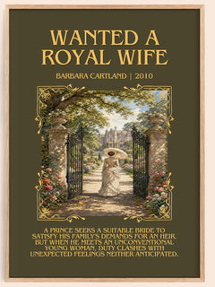 Wanted A Royal Wife Minimalist Book Poster by Barbara Cartland – image 1