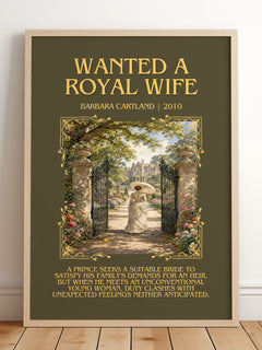 Wanted A Royal Wife Minimalist Book Poster by Barbara Cartland – image 2