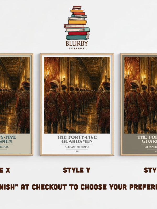 The Forty-Five Guardsmen Book Cover Poster by Alexandre Dumas