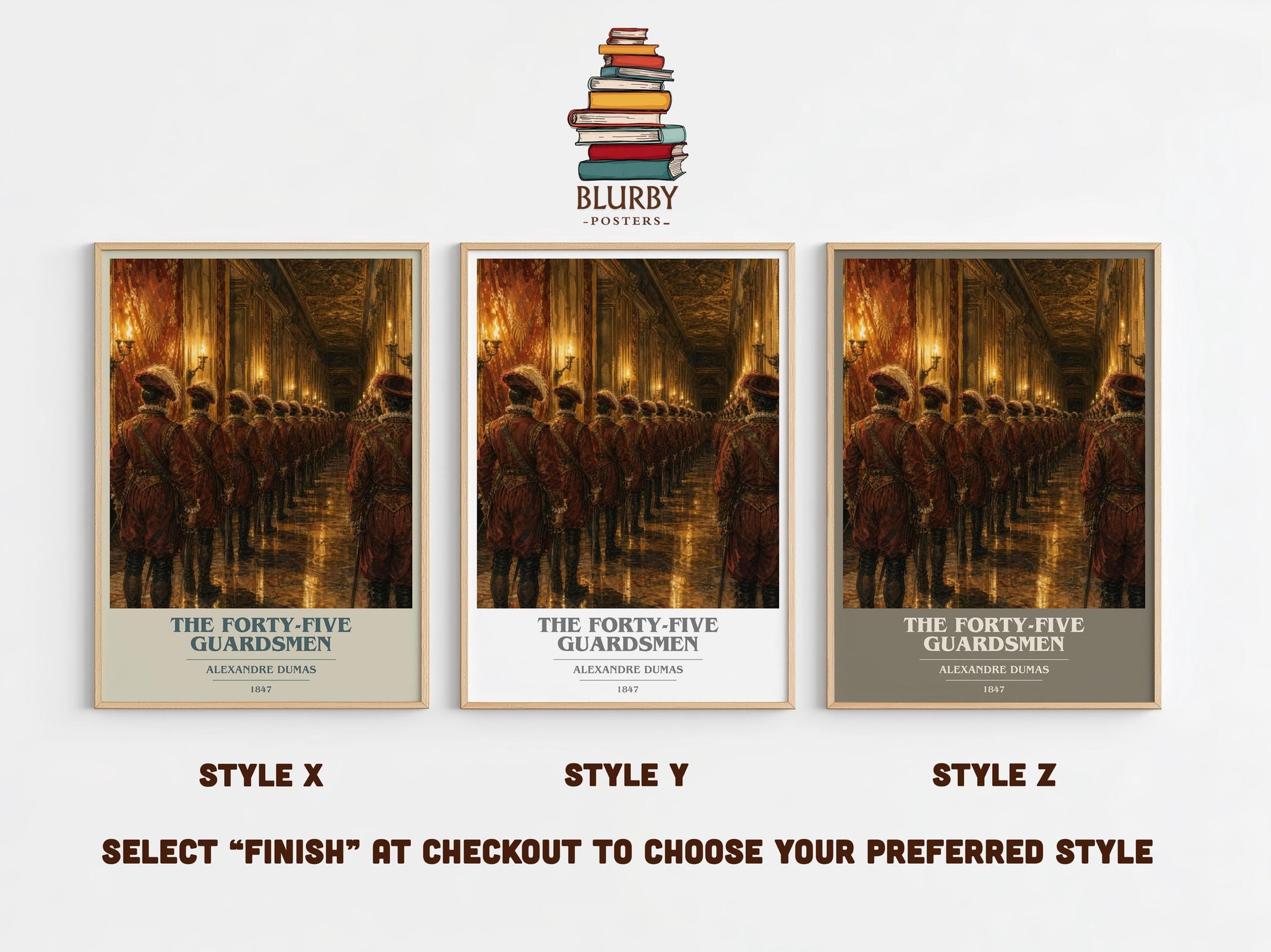 The Forty-Five Guardsmen Book Cover Poster by Alexandre Dumas