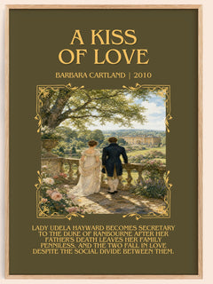 A Kiss Of Love Minimalist Book Poster by Barbara Cartland – image 1