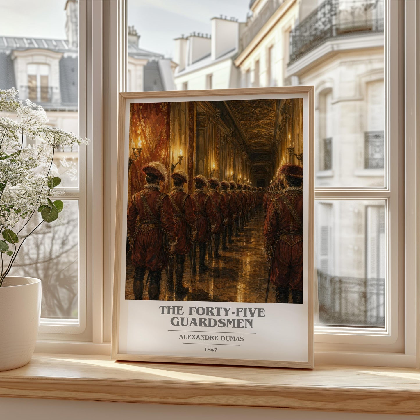 The Forty-Five Guardsmen Book Cover Poster by Alexandre Dumas