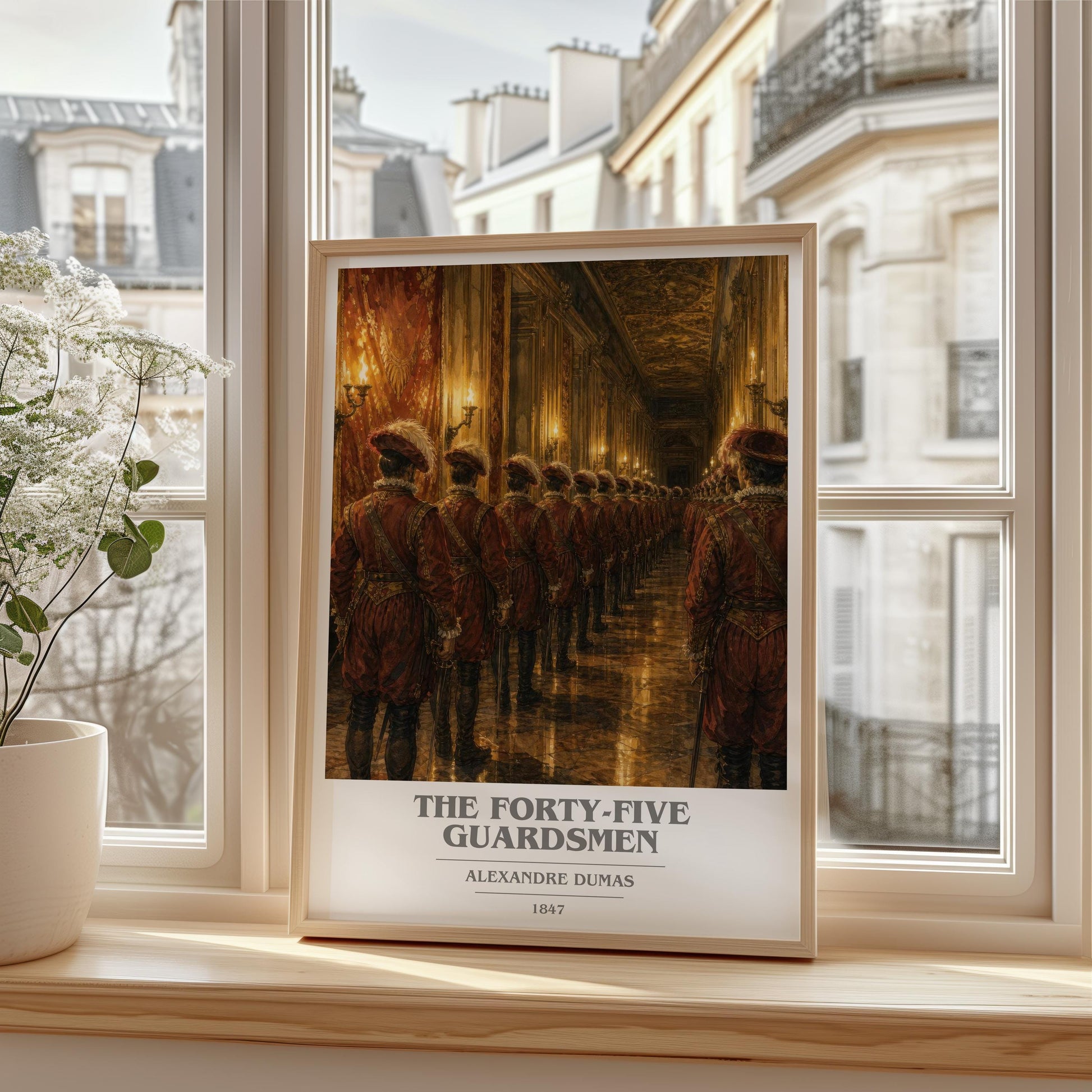 The Forty-Five Guardsmen Book Cover Poster by Alexandre Dumas