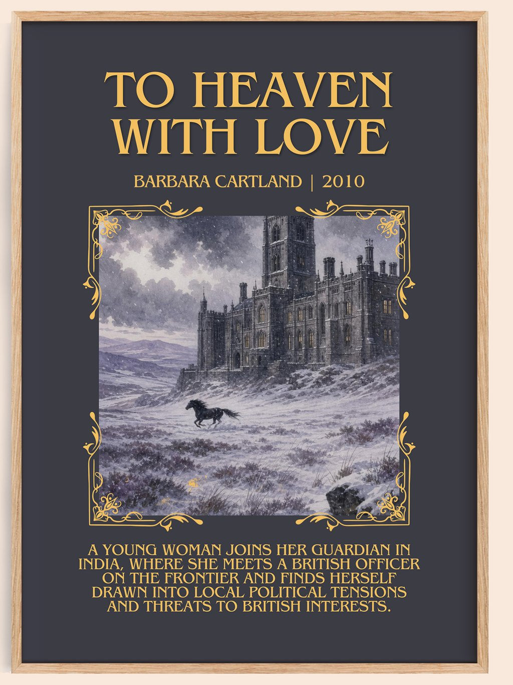 To Heaven With Love Minimalist Book Poster by Barbara Cartland – book poster