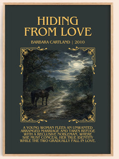 Hiding From Love Minimalist Book Poster by Barbara Cartland – image 1