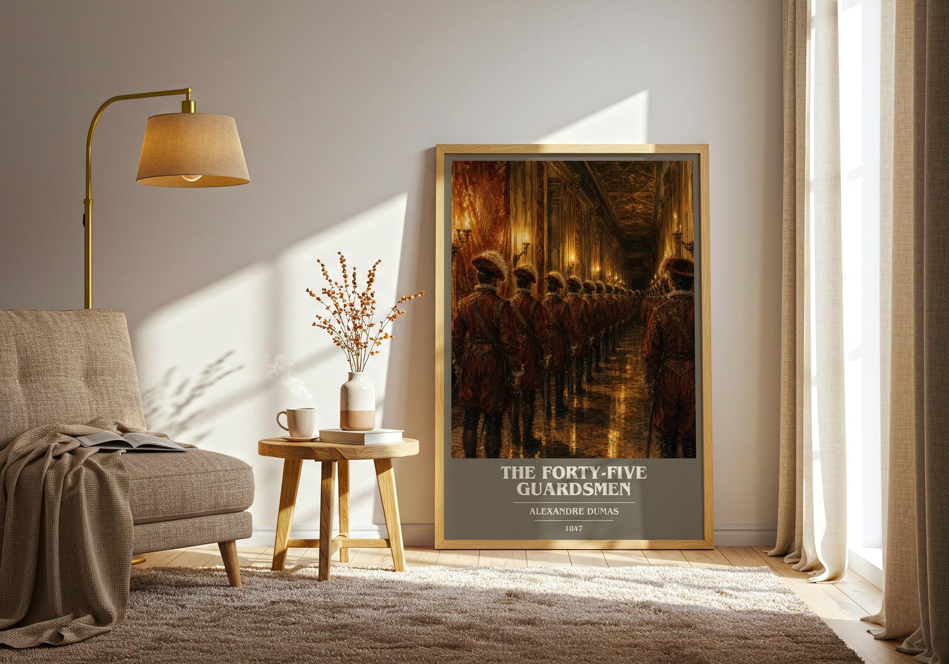 The Forty-Five Guardsmen Book Cover Poster by Alexandre Dumas