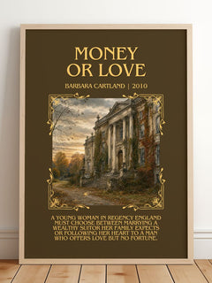 Money Or Love Minimalist Book Poster by Barbara Cartland – image 2