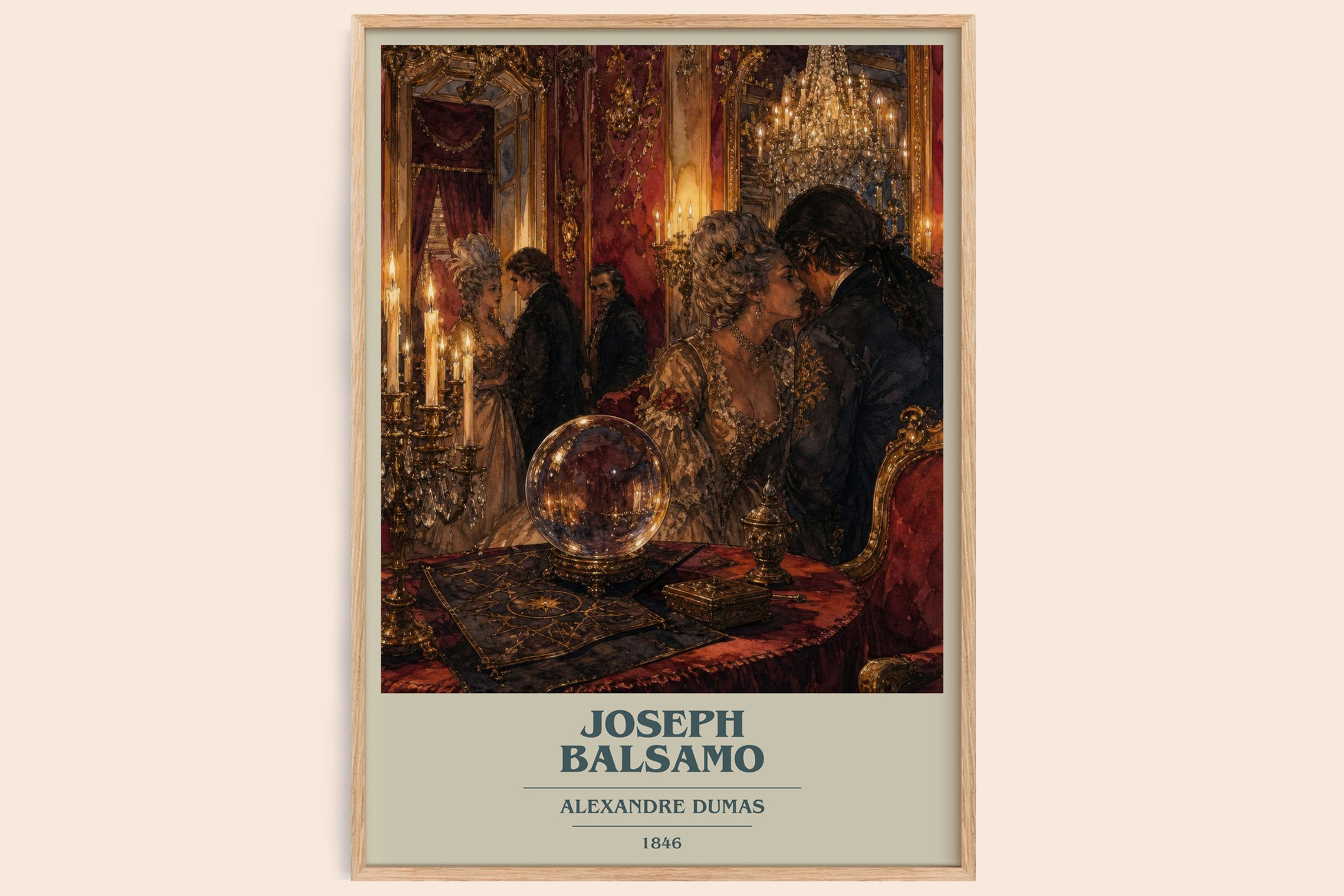 Joseph Balsamo Book Cover Poster by Alexandre Dumas
