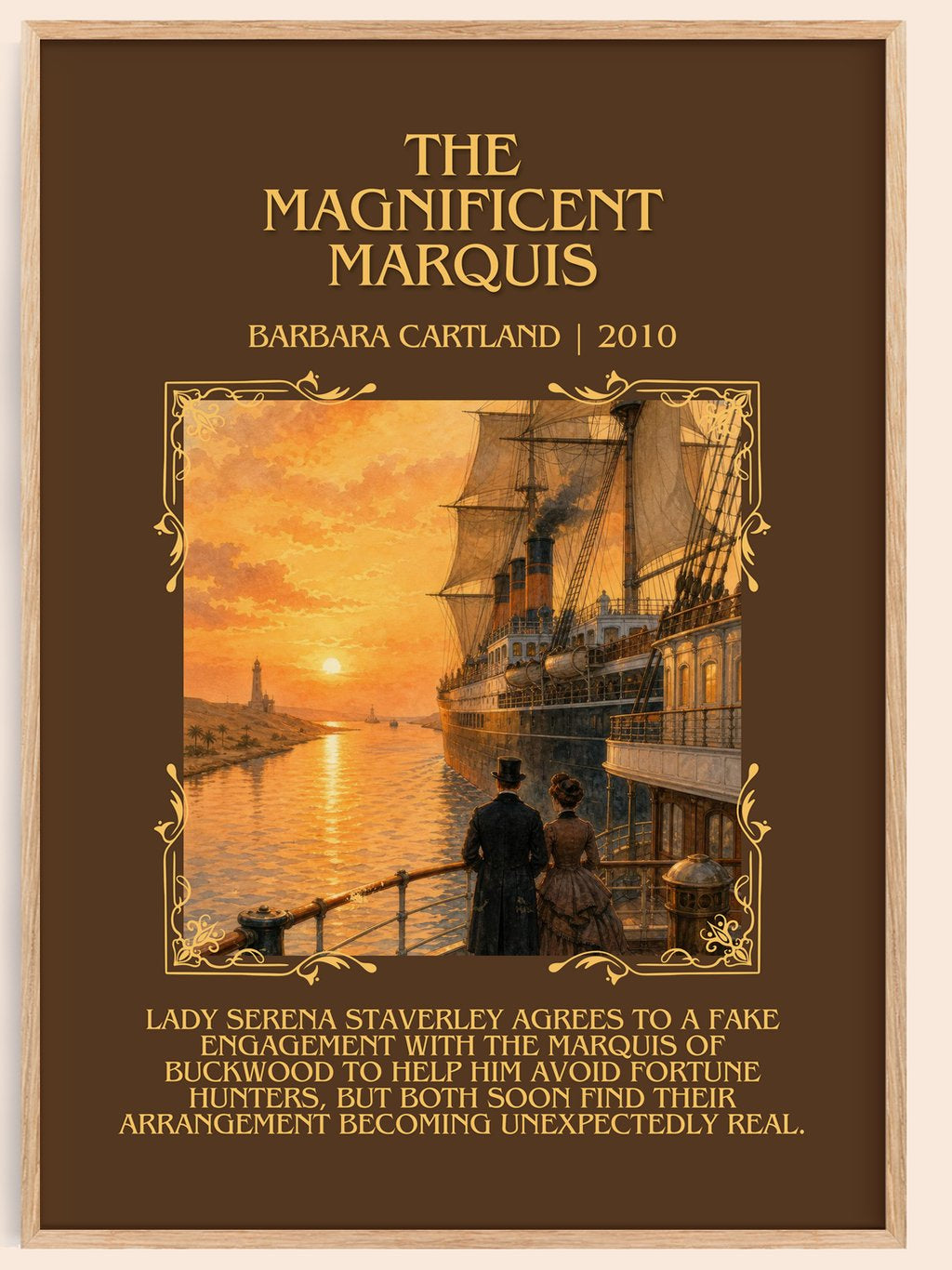 The Magnificent Marquis Minimalist Book Poster by Barbara Cartland – book poster