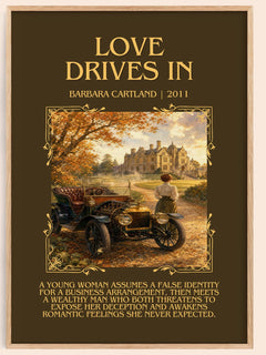 Love Drives In Minimalist Book Poster by Barbara Cartland – image 1
