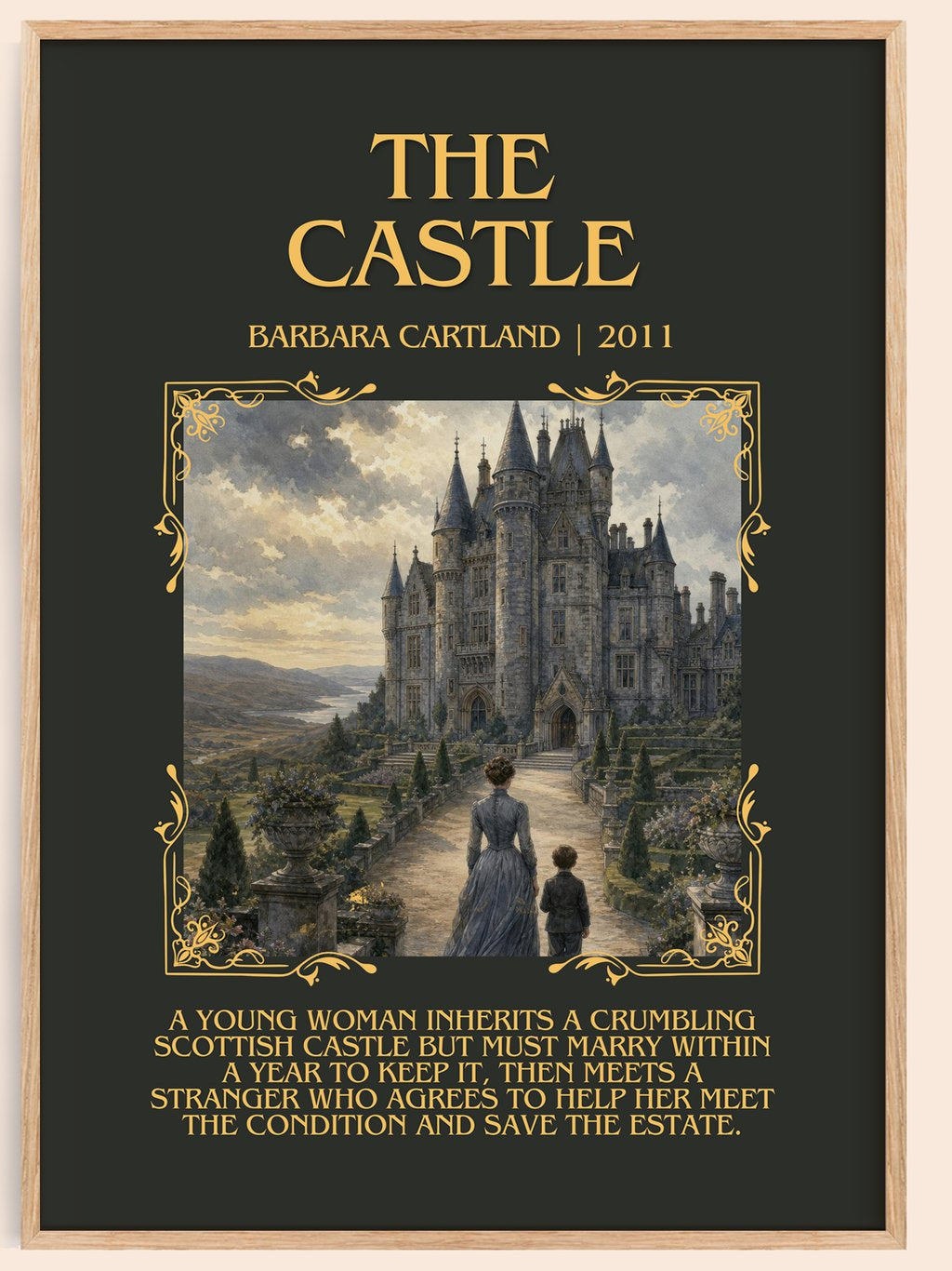 The Castle Minimalist Book Poster by Barbara Cartland – book poster