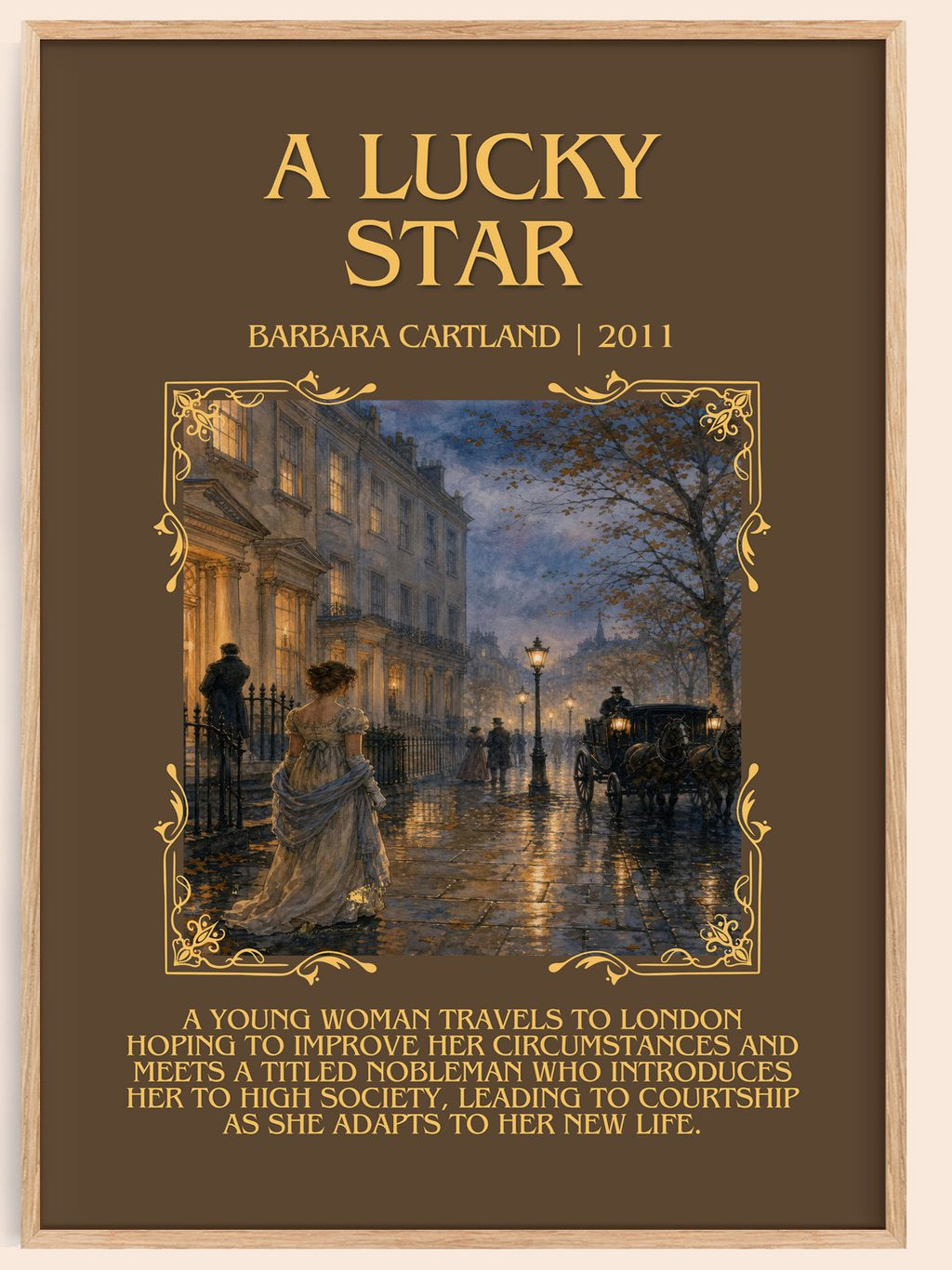 A Lucky Star Minimalist Book Poster by Barbara Cartland – book poster