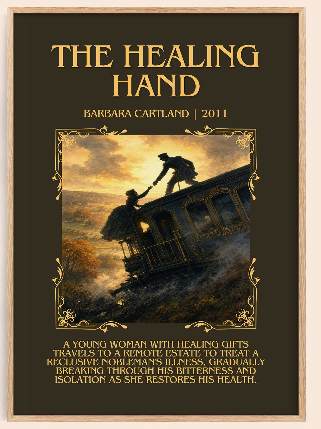 The Healing Hand Minimalist Book Poster by Barbara Cartland – book poster