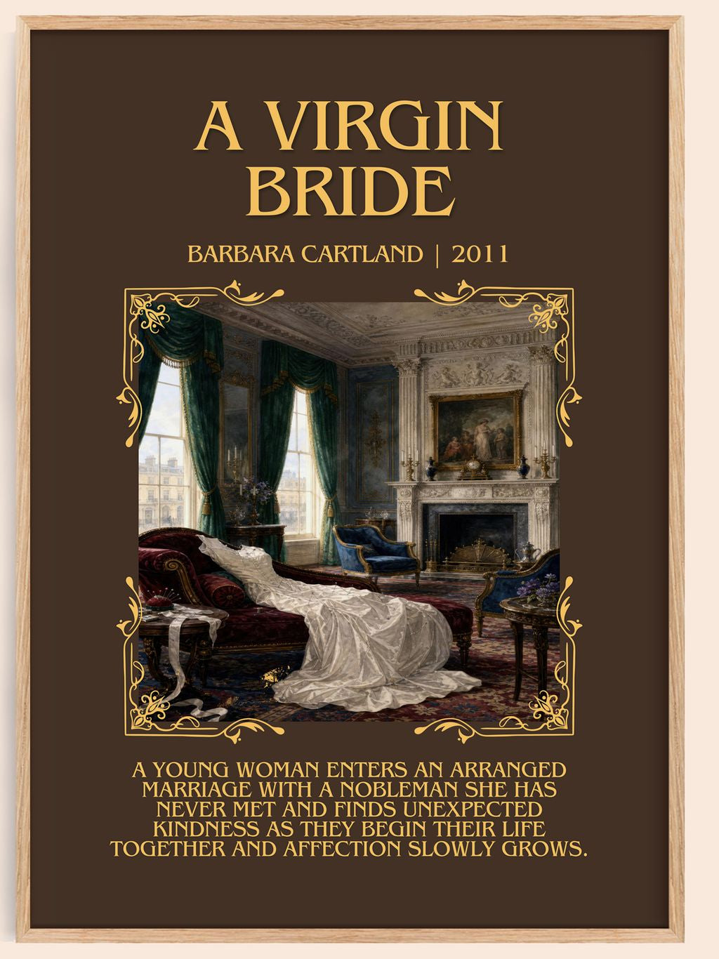 A Virgin Bride Minimalist Book Poster by Barbara Cartland – book poster
