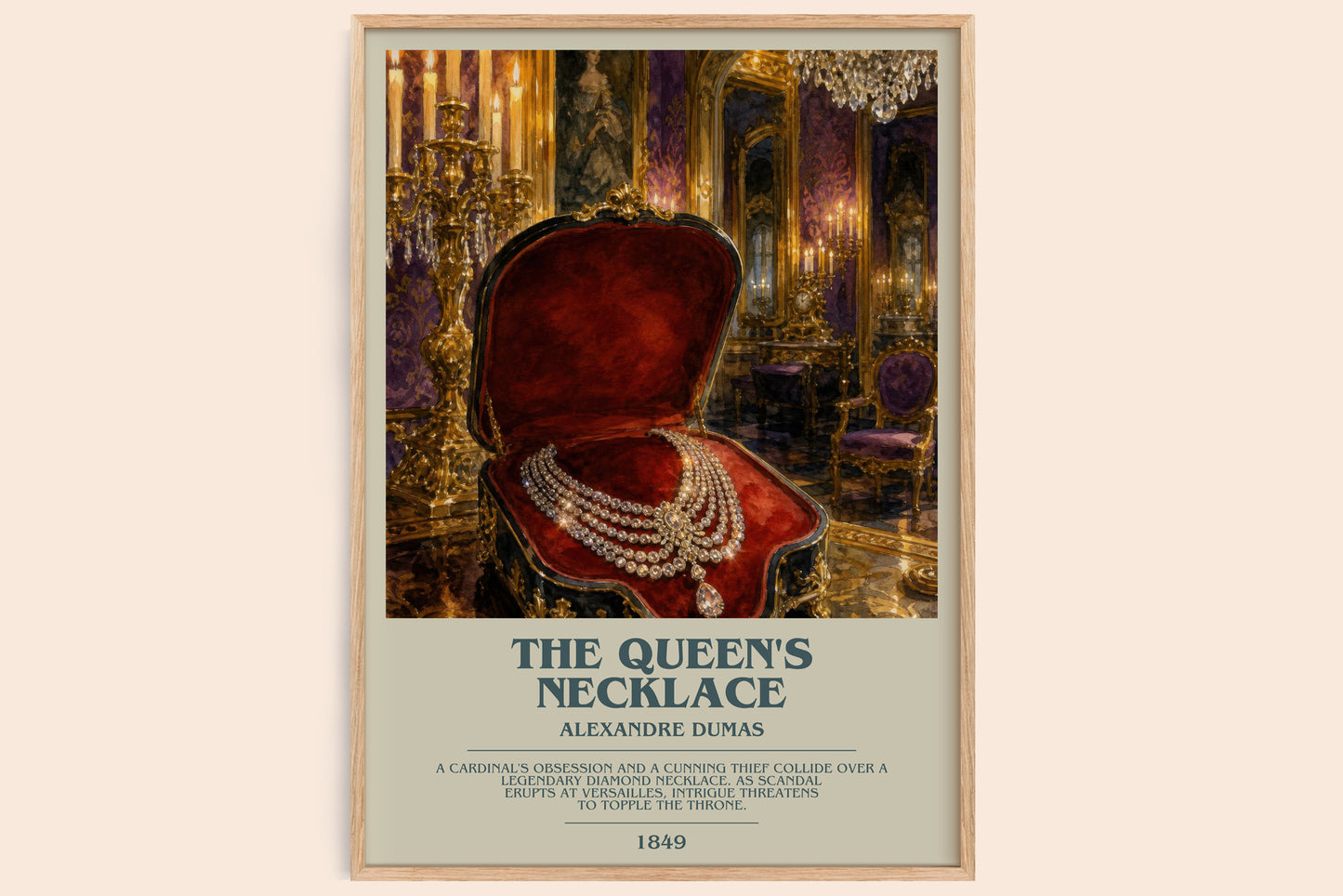 The Queen'S Necklace Bookish Wall Art by Alexandre Dumas