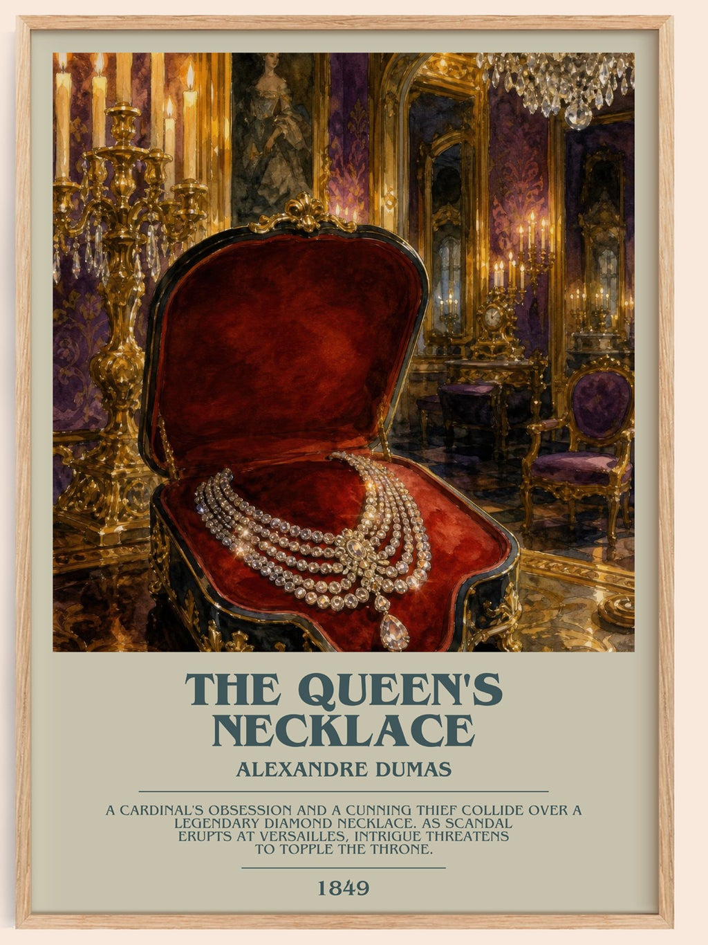 The Queen'S Necklace Bookish Wall Art by Alexandre Dumas