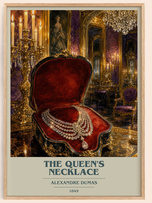 The Queen'S Necklace Book Cover Poster by Alexandre Dumas