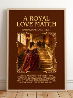 A Royal Love Match Minimalist Book Poster by Barbara Cartland – image 2