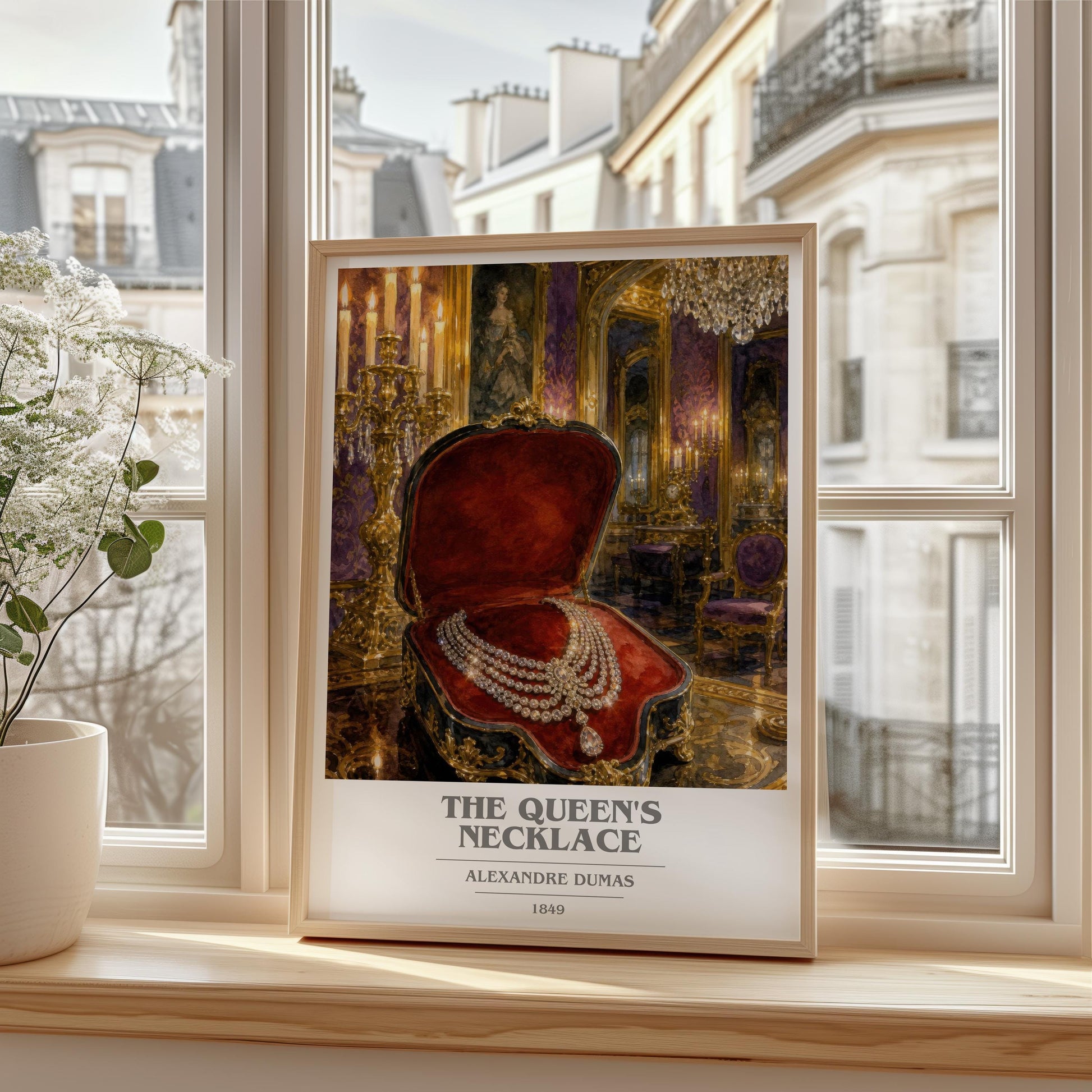 The Queen'S Necklace Book Cover Poster by Alexandre Dumas