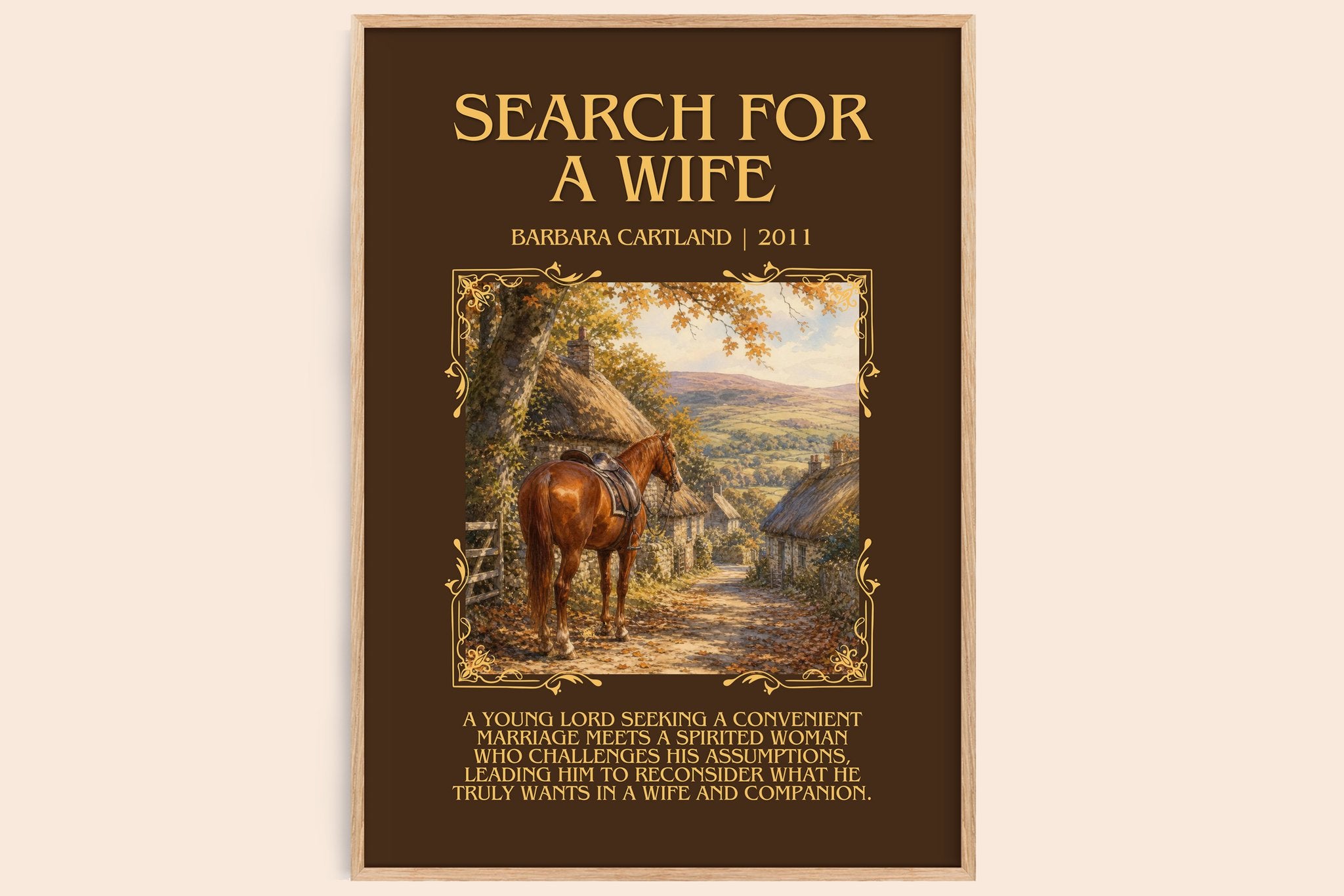 Search For A Wife Minimalist Book Poster by Barbara Cartland
