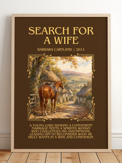 Search For A Wife Minimalist Book Poster by Barbara Cartland – image 2