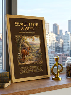 Search For A Wife Minimalist Book Poster by Barbara Cartland – image 3