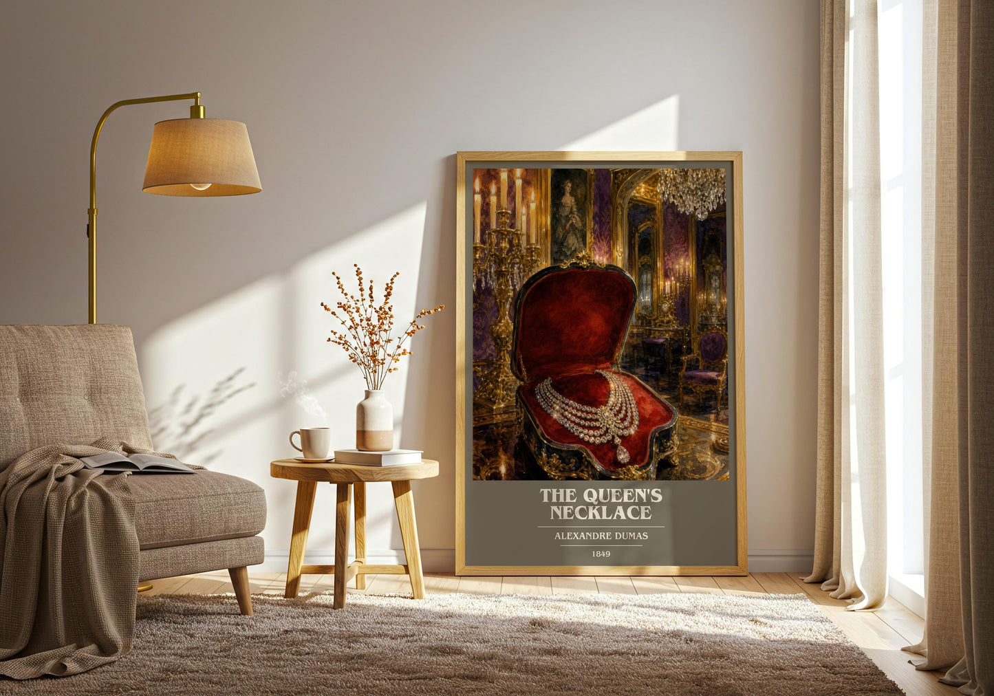 The Queen'S Necklace Book Cover Poster by Alexandre Dumas