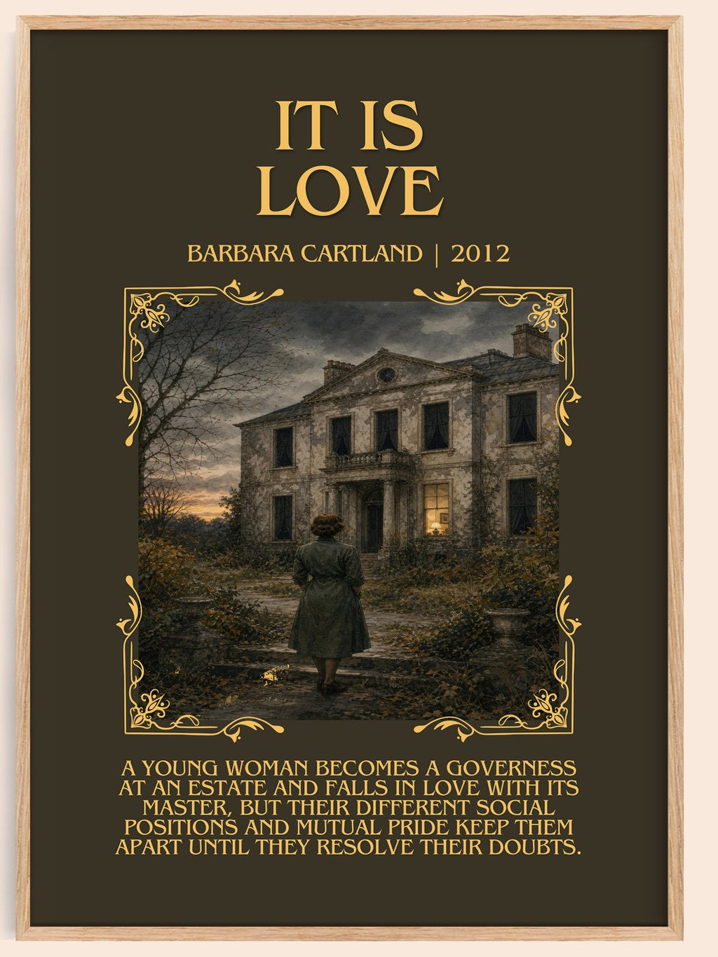 It Is Love Minimalist Book Poster by Barbara Cartland – book poster