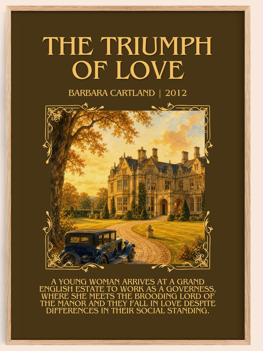 The Triumph Of Love Minimalist Book Poster by Barbara Cartland – book poster